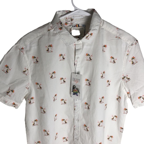 Denim & Flower Other - Denim & Flower Unicorn Dabbing Button Up Shirt